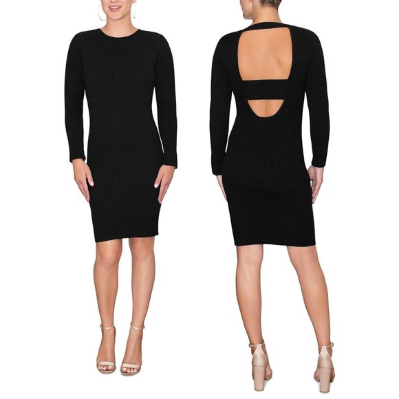 Rachel Rachel Roy Womens Knit Open Back Bodycon Dress Women's M - Picture 1 of 9